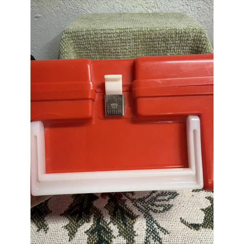 Vintage 1983 Plastic A-Team Lunchbox and Thermos Mr T Red Made In USA